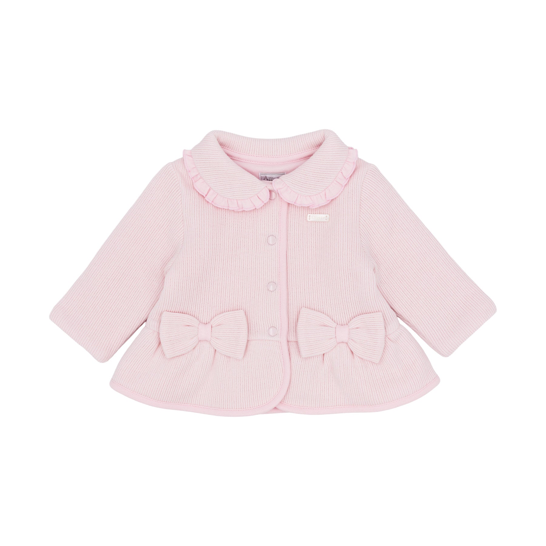 Amore Girls Knitted Jacket Pink AM0127 - front