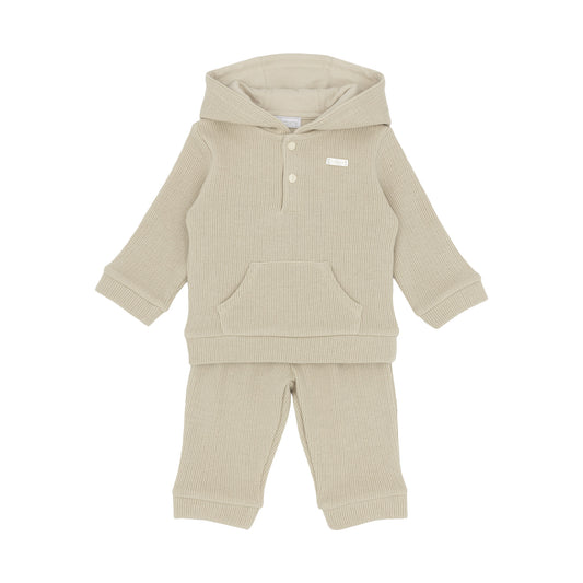 Amore Boys Knitted Jog Set Beige AM0133 - front