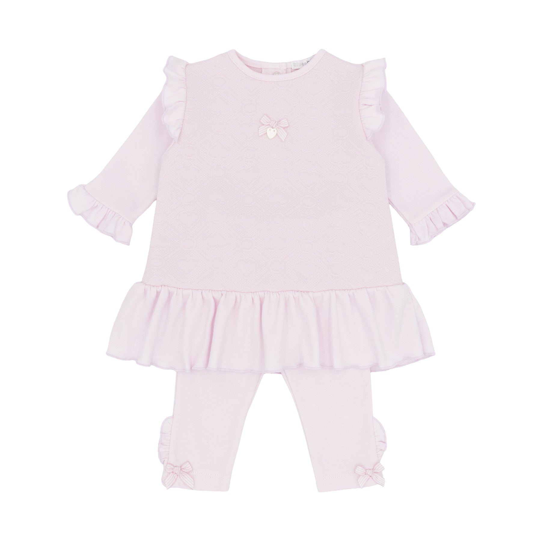 Blues Baby Girls Pink Tunic and Legging Set BB3184 - front