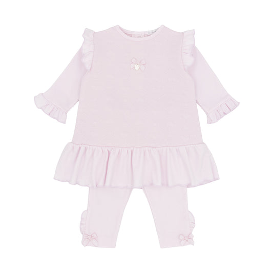 Blues Baby Girls Pink Tunic and Legging Set BB3184 - front