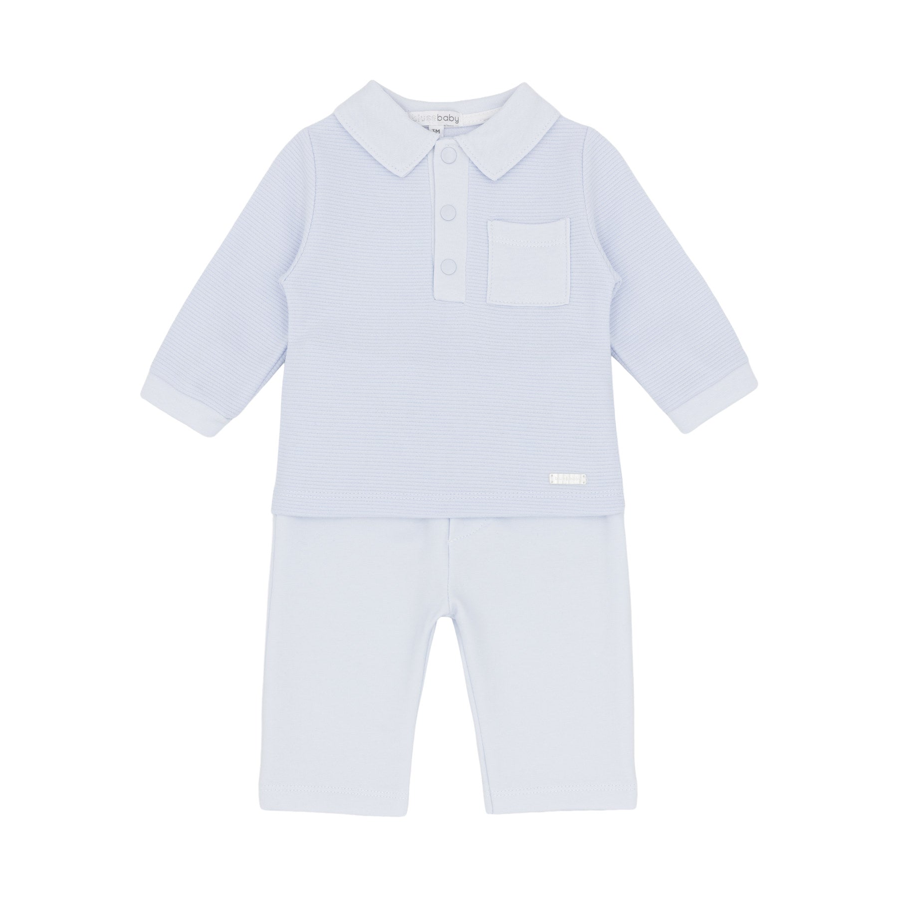 Blues Baby Boys Blue Polo Set BB3227 - front