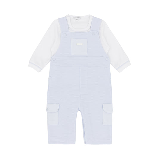 Blues Baby Boys Blue Dungaree Set BB3228 - front
