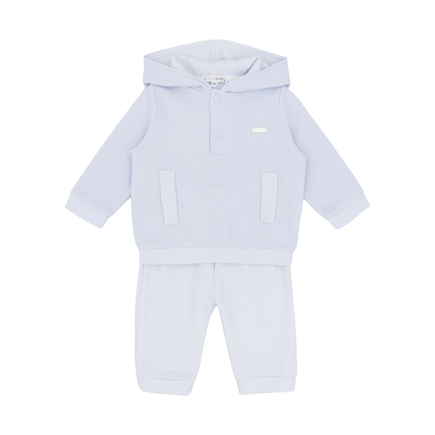 Blues Baby Boys Blue Hoodie Set BB3229 - front