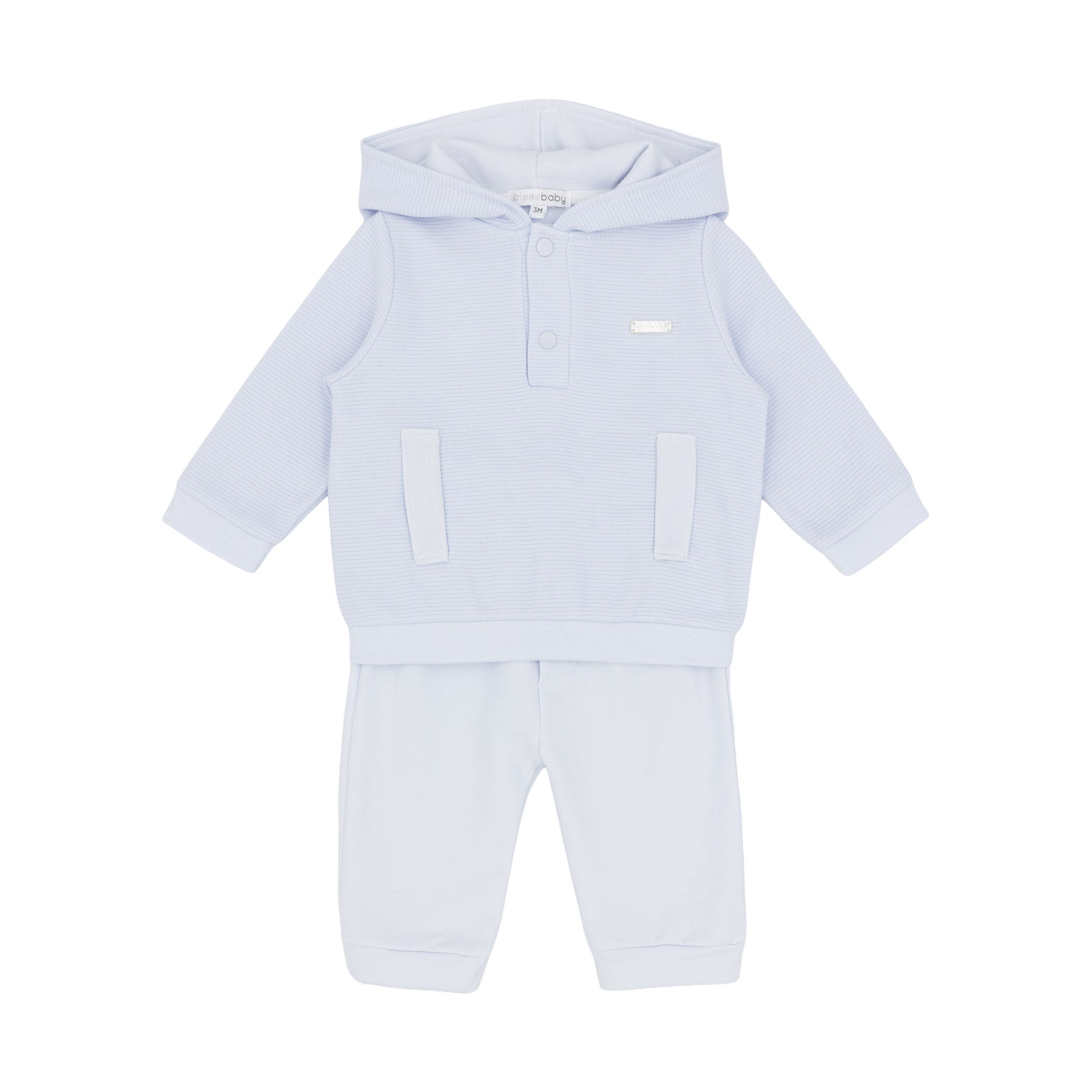 Blues Baby Boys Blue Hoodie Set BB3229 - front