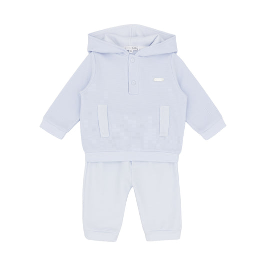 Blues Baby Boys Blue Hoodie Set BB3229 - front