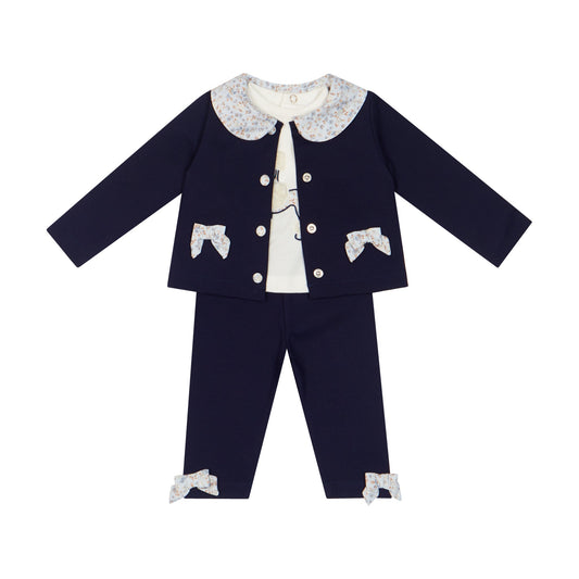 Deolinda Girls Midnight 3 Piece Set Single Color DBI261103 – front view