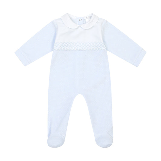 Deolinda Boys My First Outfit All in One Sky Blue DBI26126 – front view