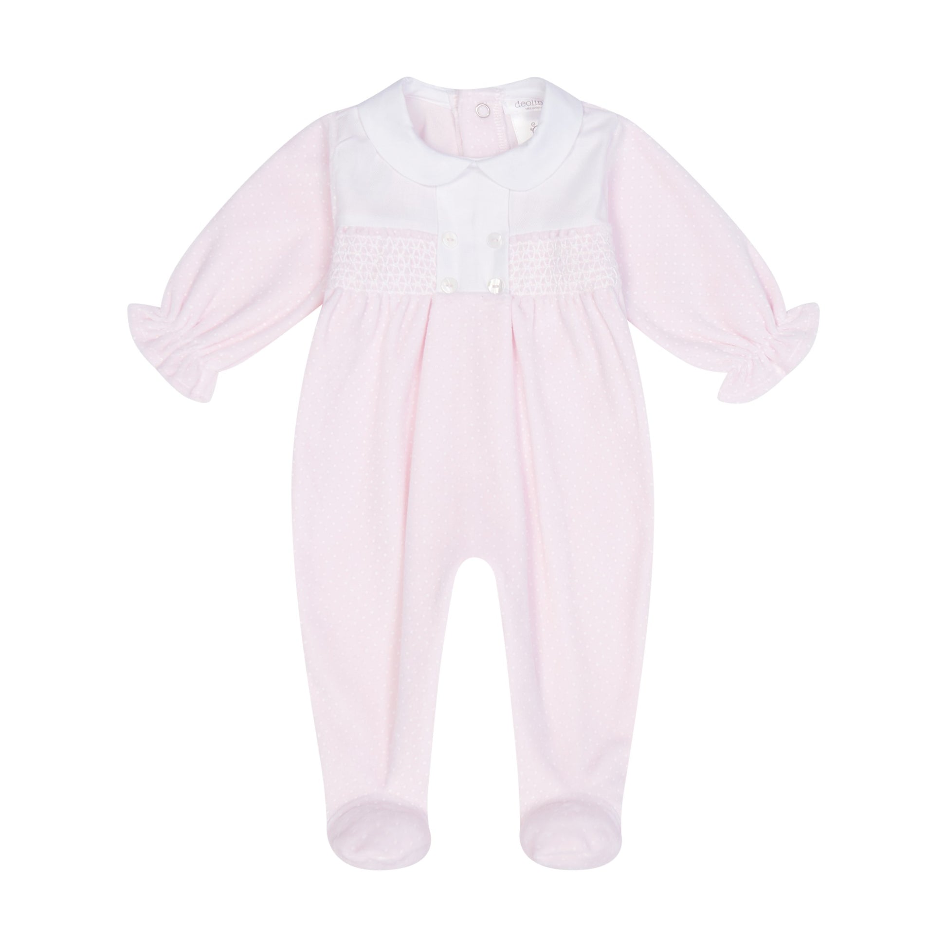 Deolinda Girls My First Outfit All in One Baby Pink DBI26131 – front view