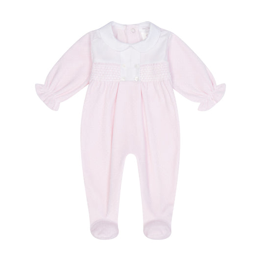Deolinda Girls My First Outfit All in One Baby Pink DBI26131 – front view