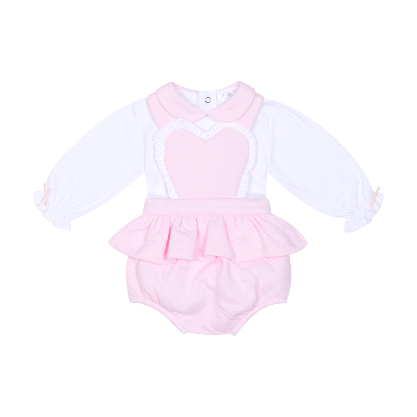 Deolinda Girls Lovely Bloomers Set Baby Pink DBI26729 – front view