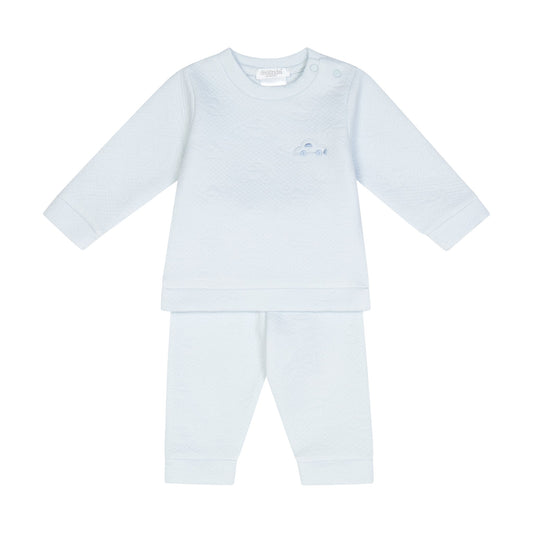 Deolinda Boys Matt Tracksuit Sky Blue DBI26732 – front view
