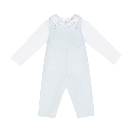 Deolinda Boys Matt Dungaree Set Sky Blue DBI26734 – front view