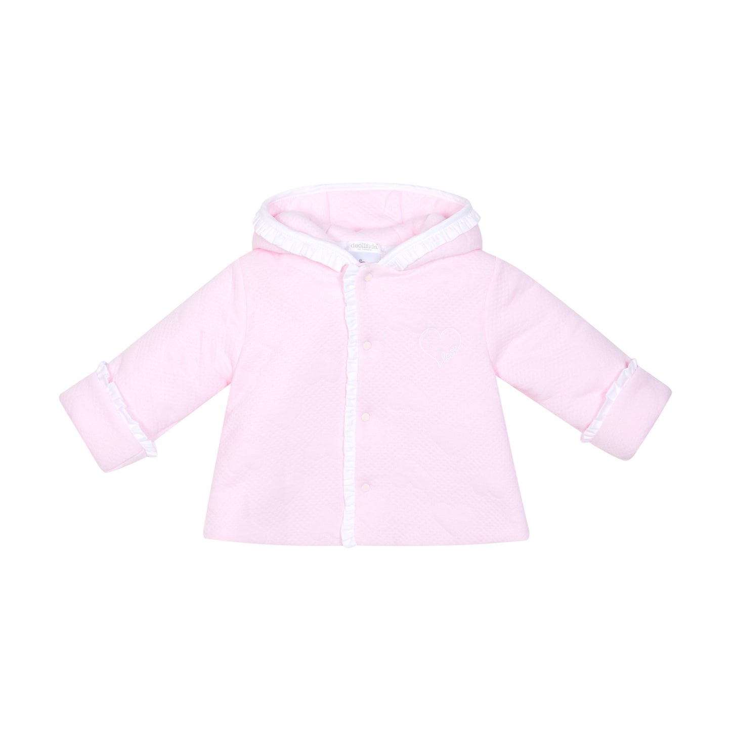 Deolinda Girls Lovely Jacket Baby Pink DBI26819 – front view
