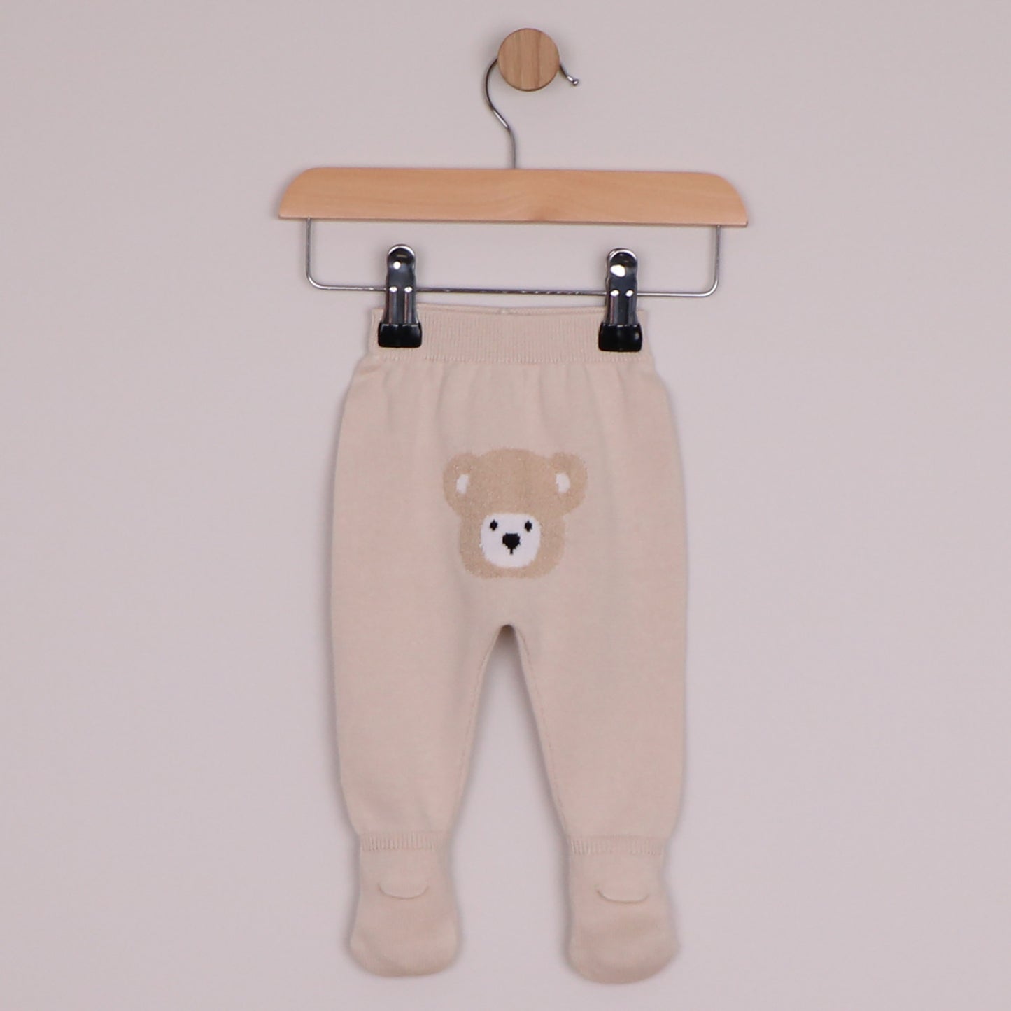 Emile et Rose Boys Marco Knit 2 Piece, Teddy Motif Top, Leggings with Feet & Hat Stone 6520ST – additional f