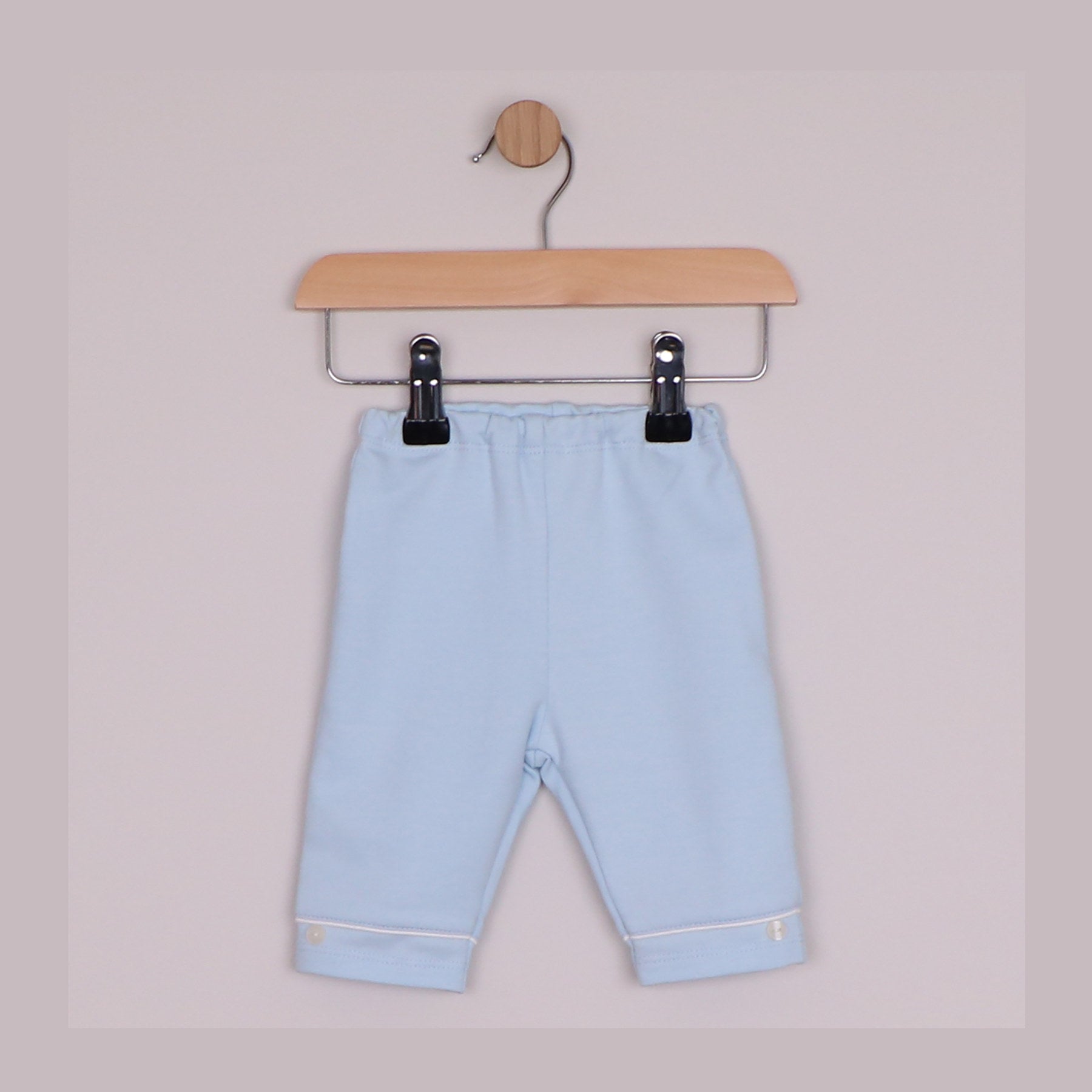 Emile et Rose Boys Mitchell 2 Piece, Pleated Inset Yoke Panel Top & Trousers Pale Blue 6522PB – additional d