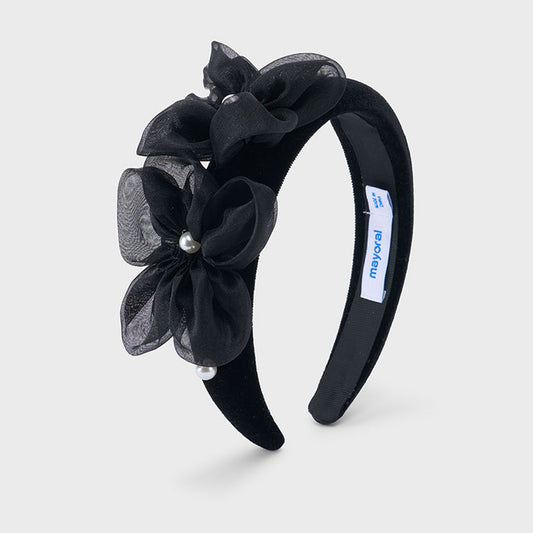 Mayoral Velvet Headband Black 10314 – front