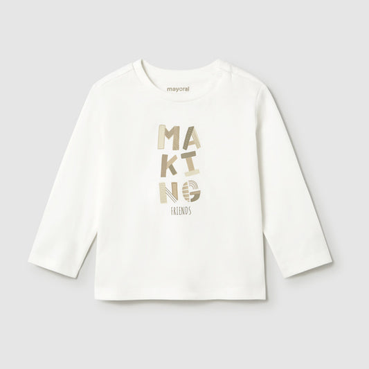 Mayoral L/s Basic T-Shirt Cream 108 – front