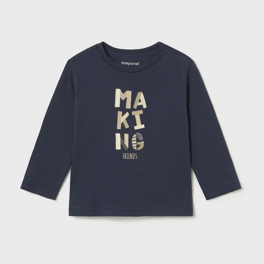 Mayoral L/s Basic T-Shirt Blue 108 – front