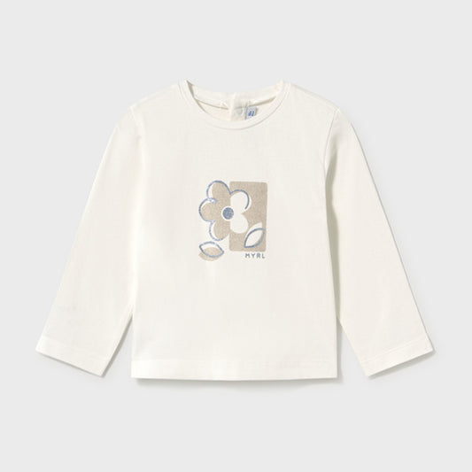 Mayoral L/s Basic T-Shirt Natural 116 – front