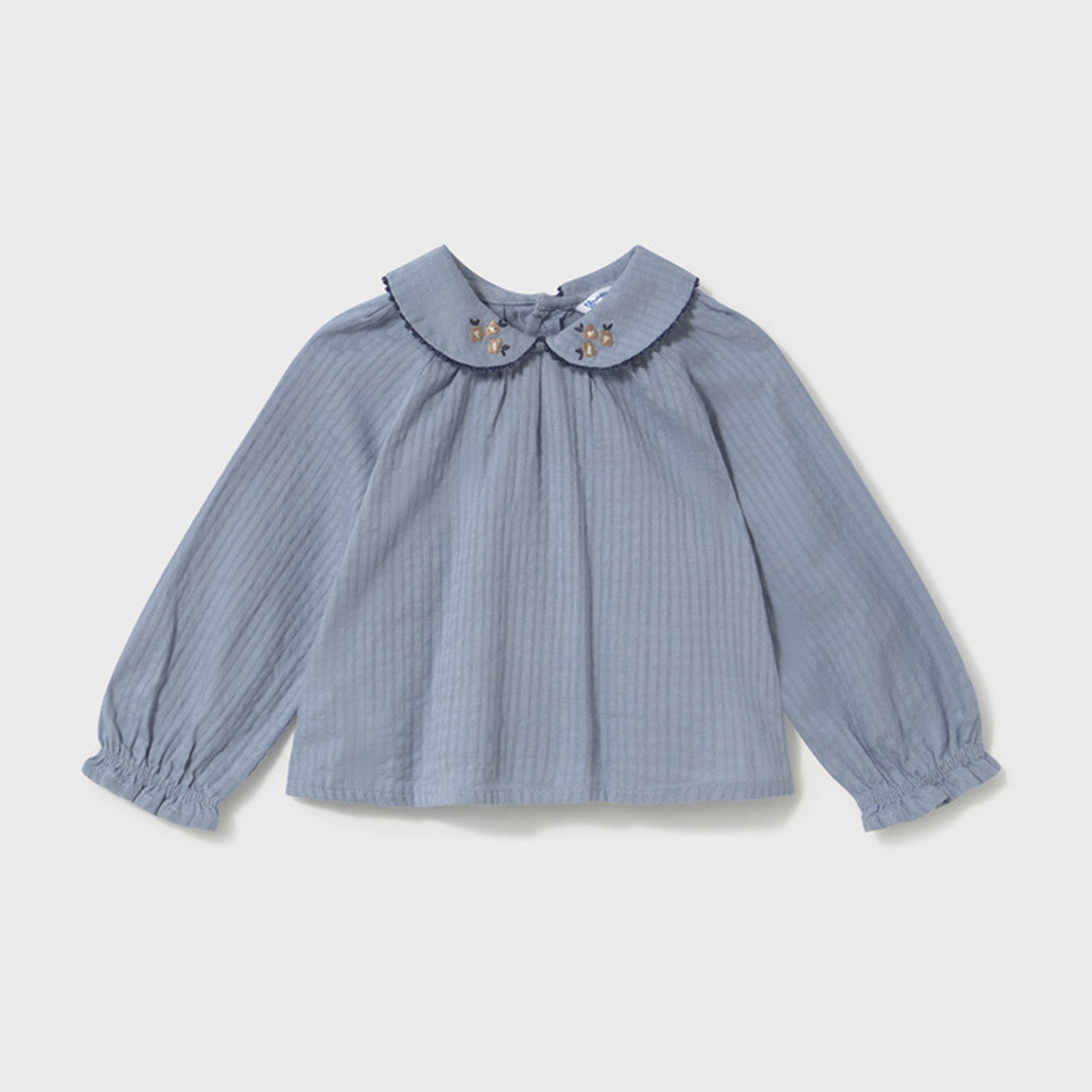 Mayoral Textured Woven Blouse Light Blue 2115 – front