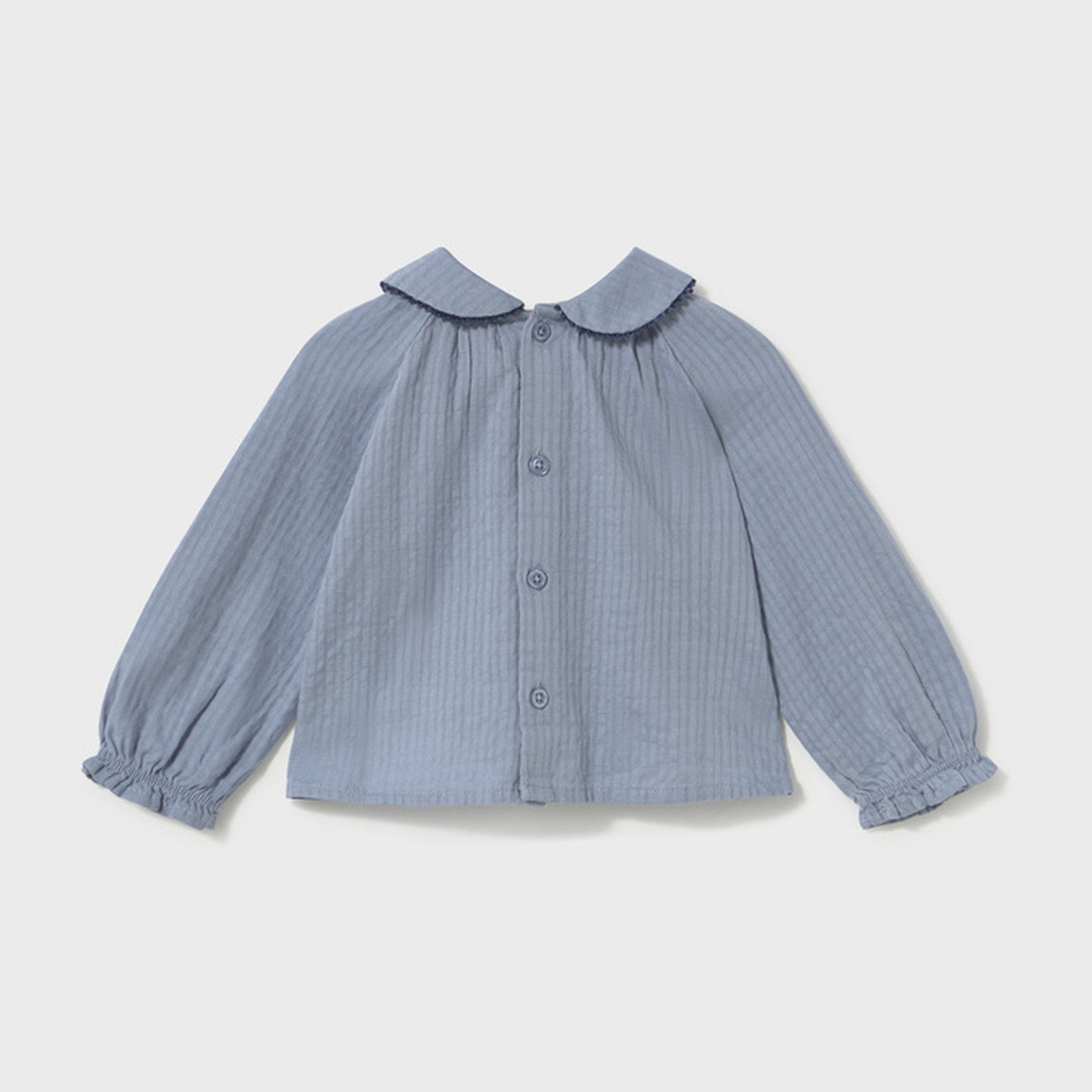 Mayoral Textured Woven Blouse Light Blue 2115 – back
