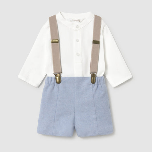 Mayoral Shorts With Suspender Set Rain 2266 – front