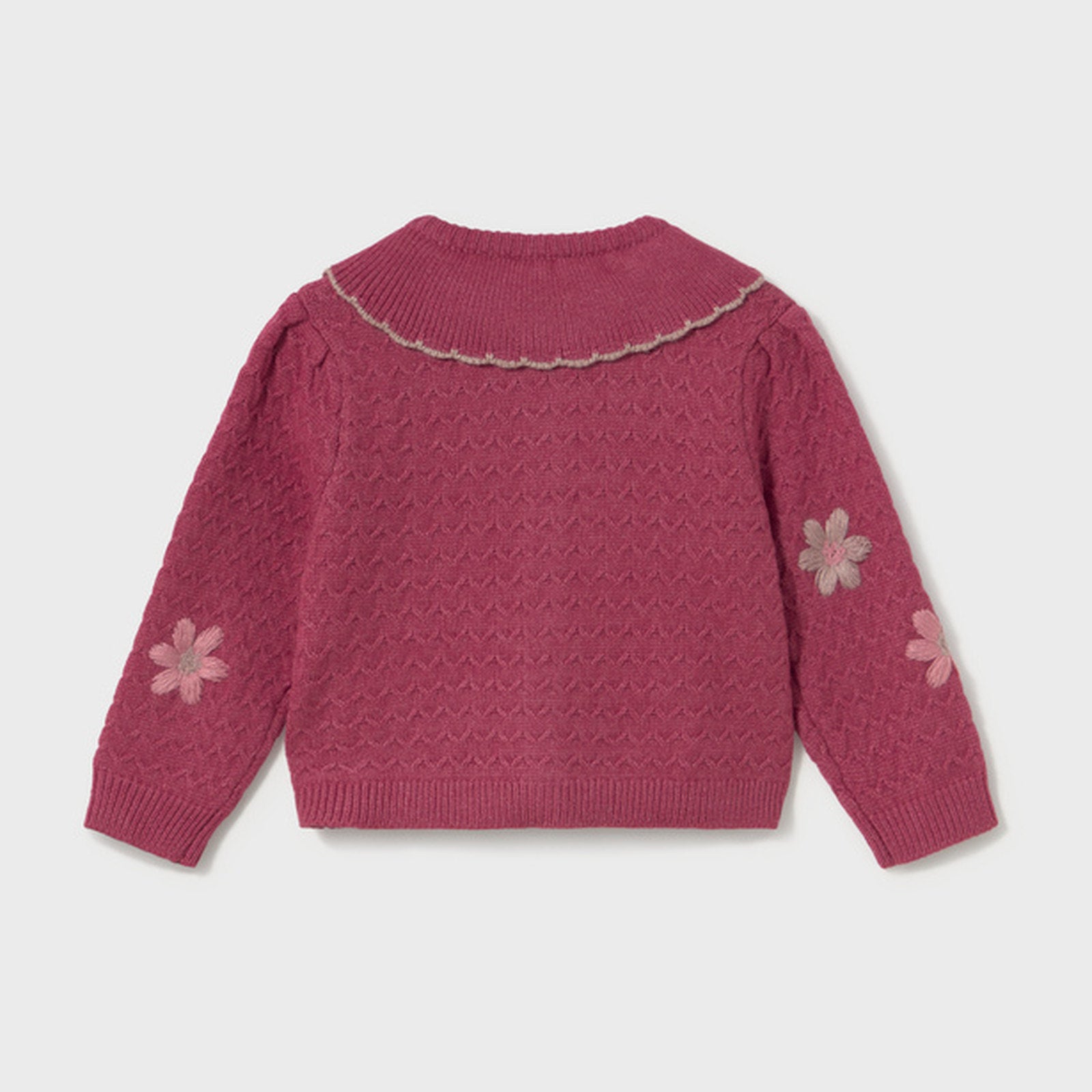Mayoral Floral-Embroidered Cardigan Petal Mix 2306 – back