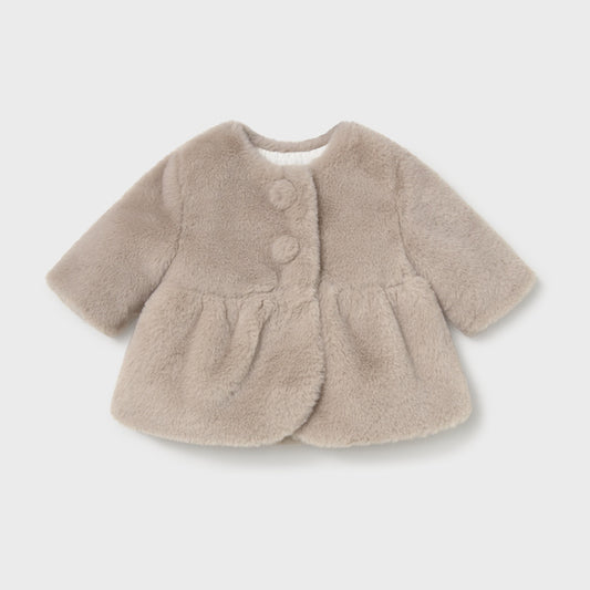Mayoral Fur Coat Mocha 2406 – front