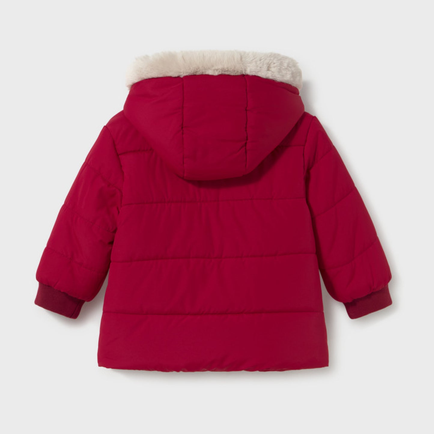 Mayoral Lined Faux Fur Jacket Red 2423 – back
