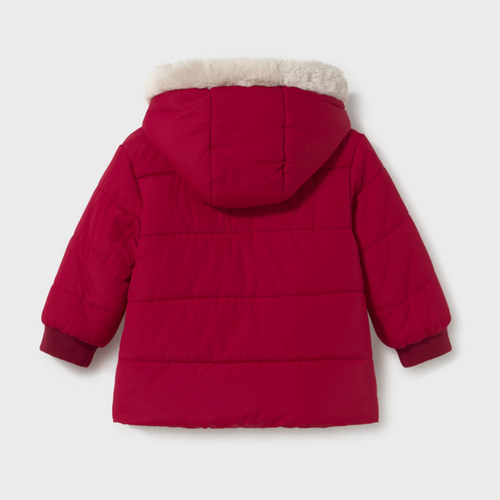 Mayoral Lined Faux Fur Jacket Red 2423 – back