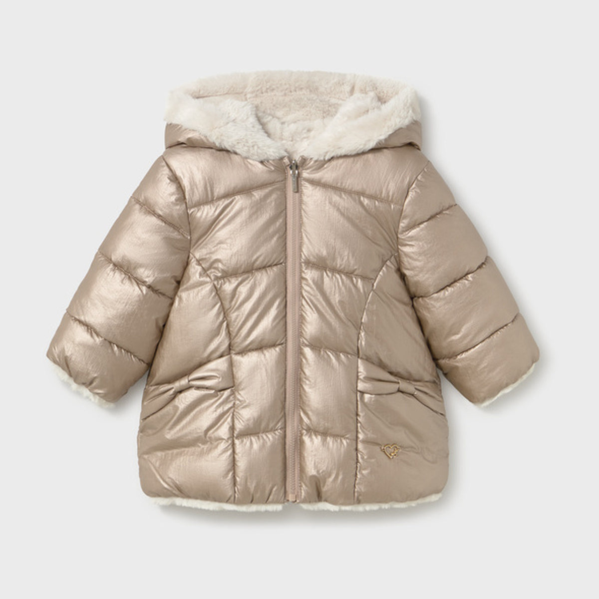 Mayoral Reversible Faux Fur Jacket Bronze 2439 – front