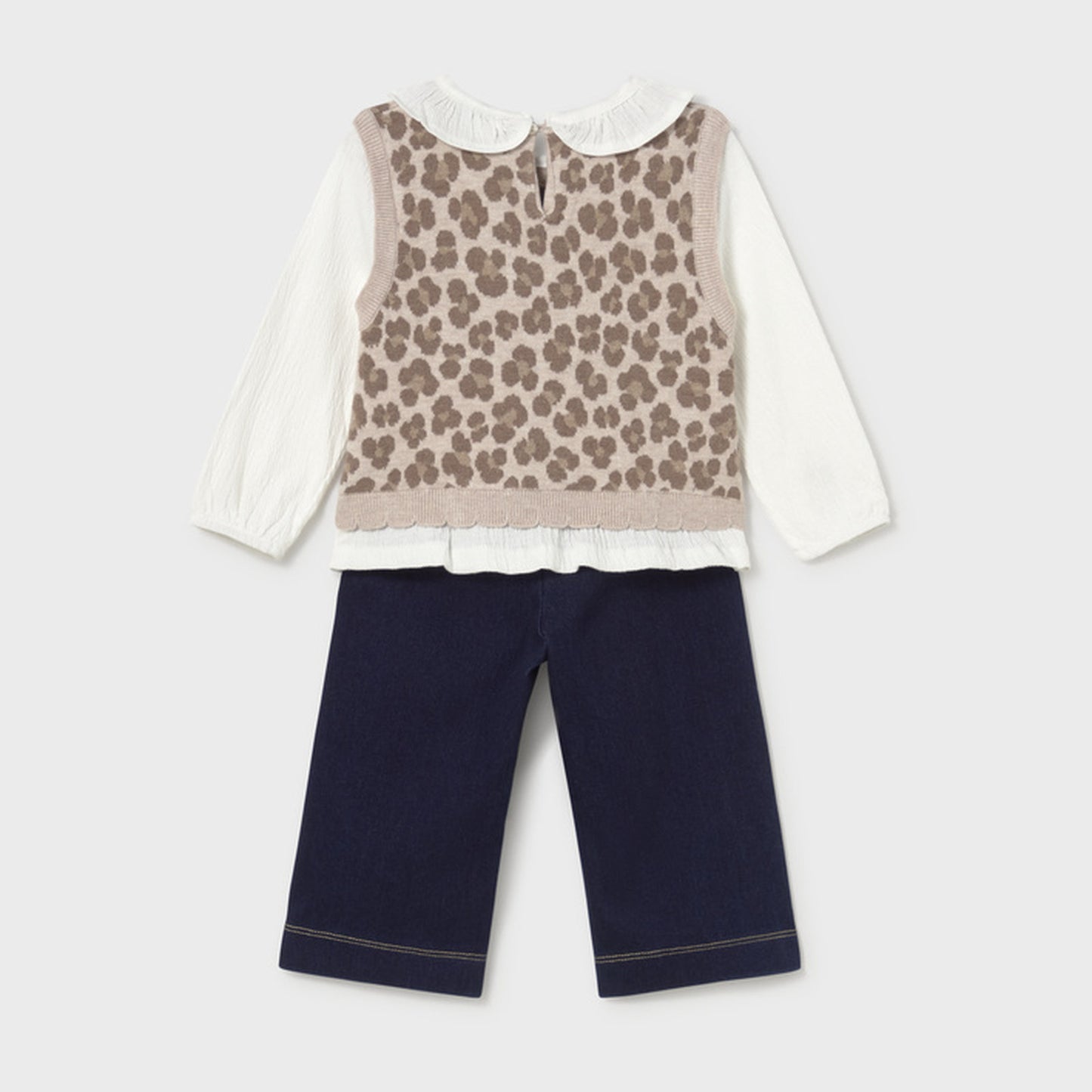 Mayoral Attached Vest Pants Set Walnut 2536 – back