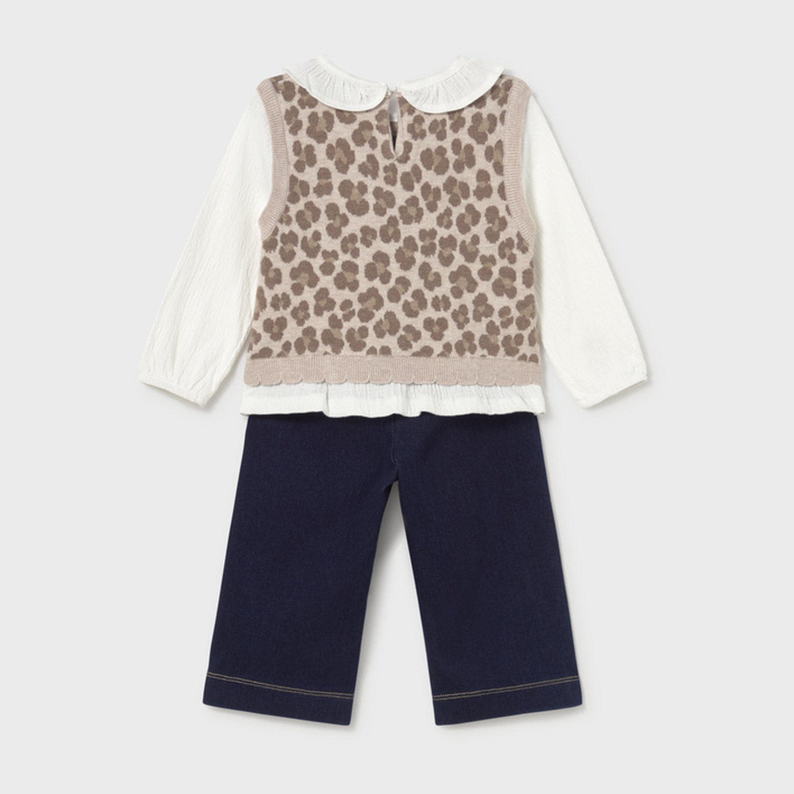 Mayoral Attached Vest Pants Set Walnut 2536 – back
