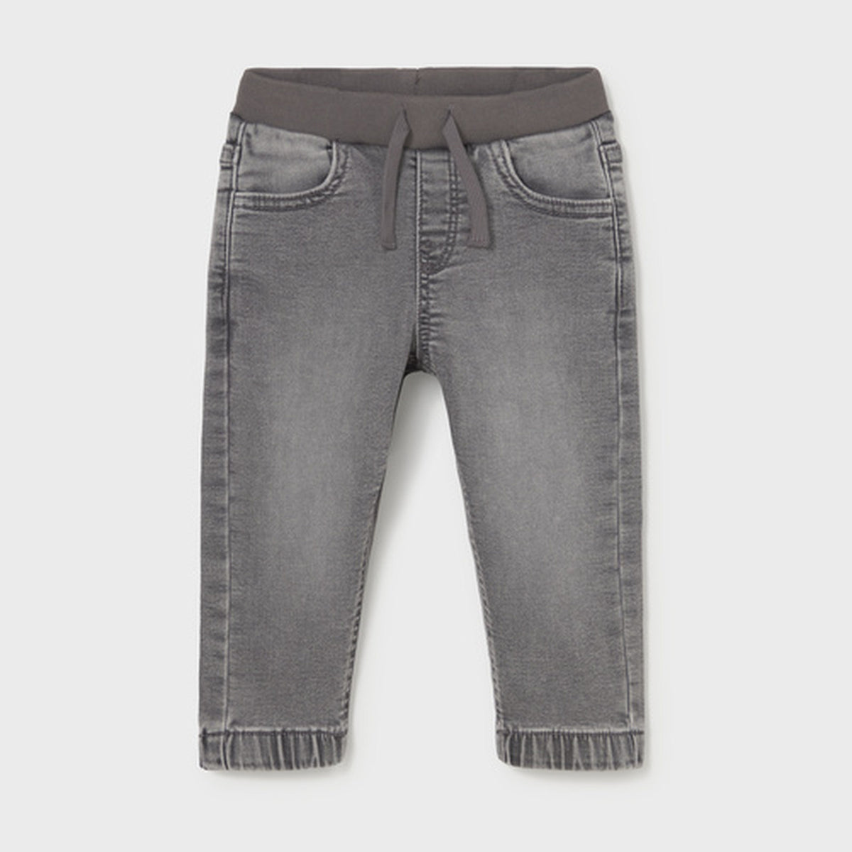 Mayoral Soft Denim Jogger Pants Medium Grey 2543 – front