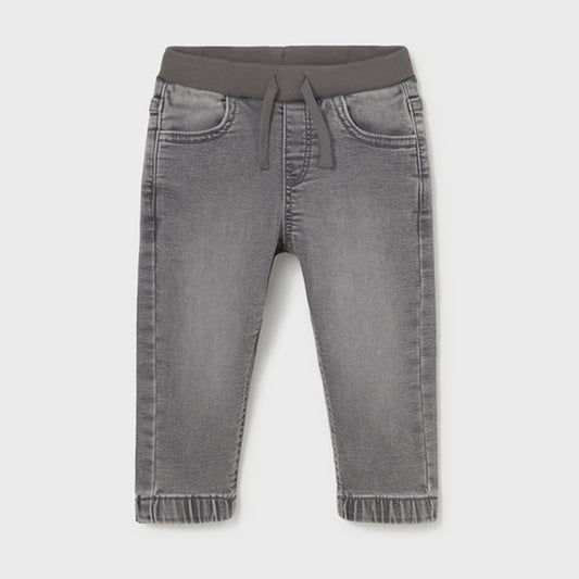 Mayoral Soft Denim Jogger Pants Medium Grey 2543 – front