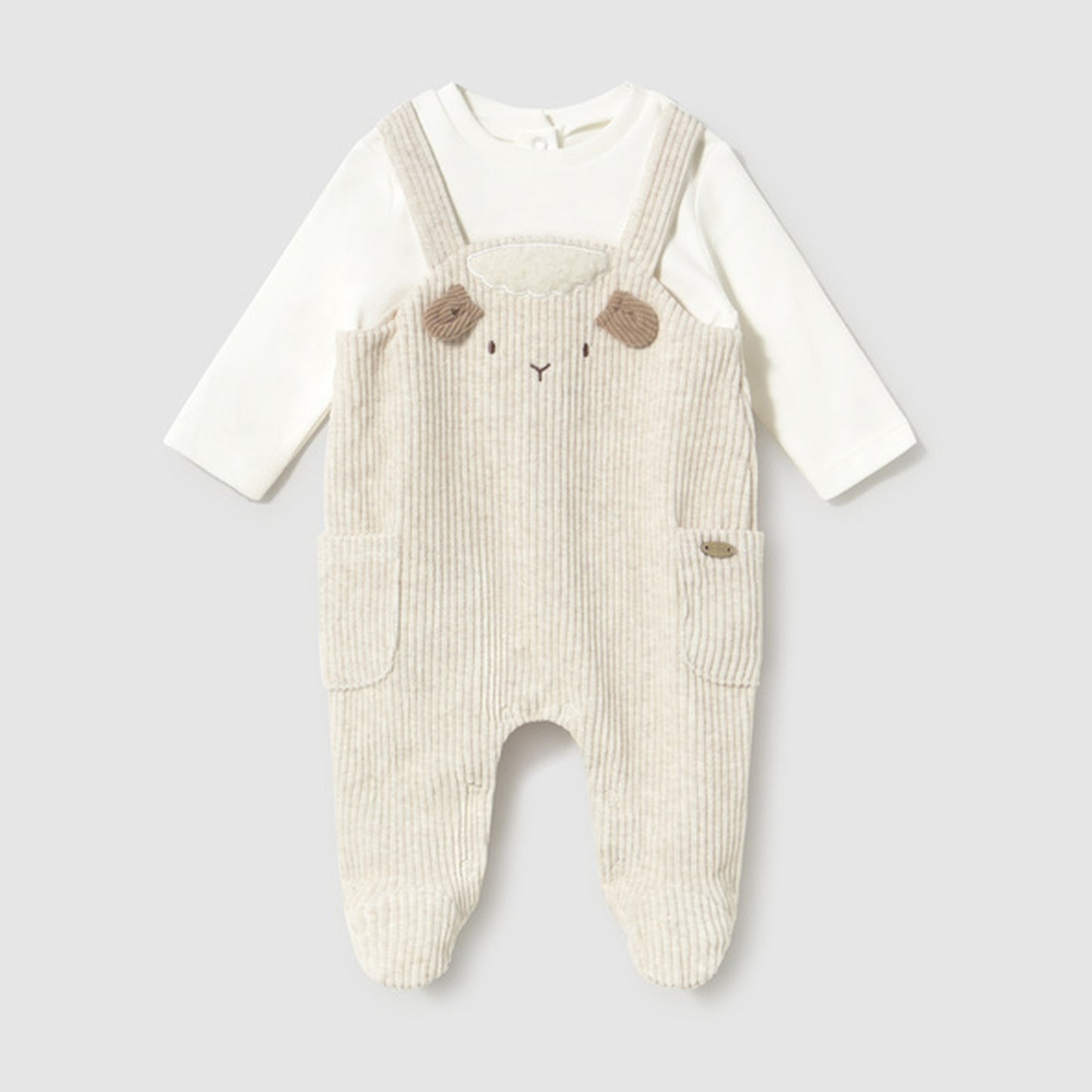 Mayoral Cord Rompers H. Milk 2660 – front