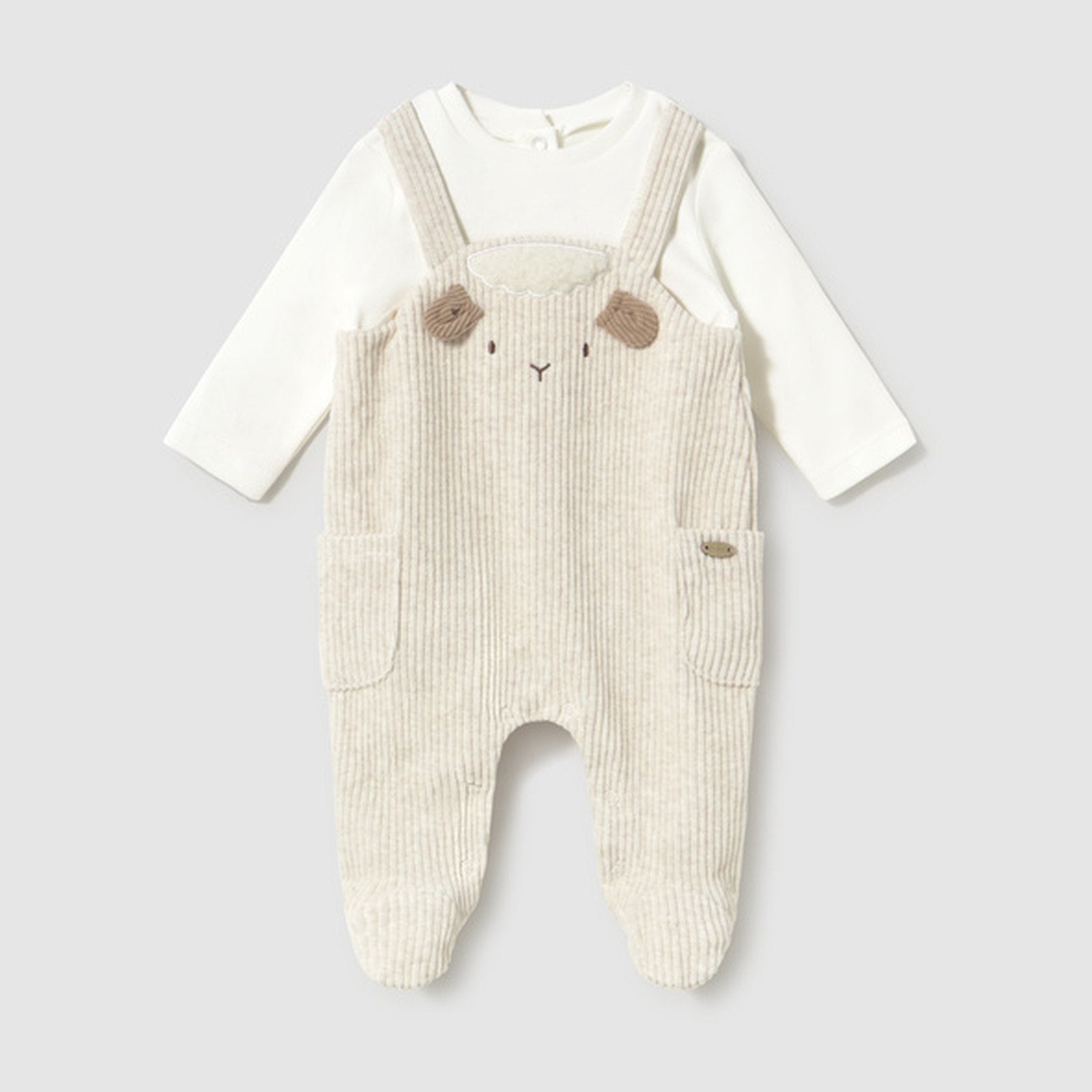 Mayoral Cord Rompers H. Milk 2660 – front
