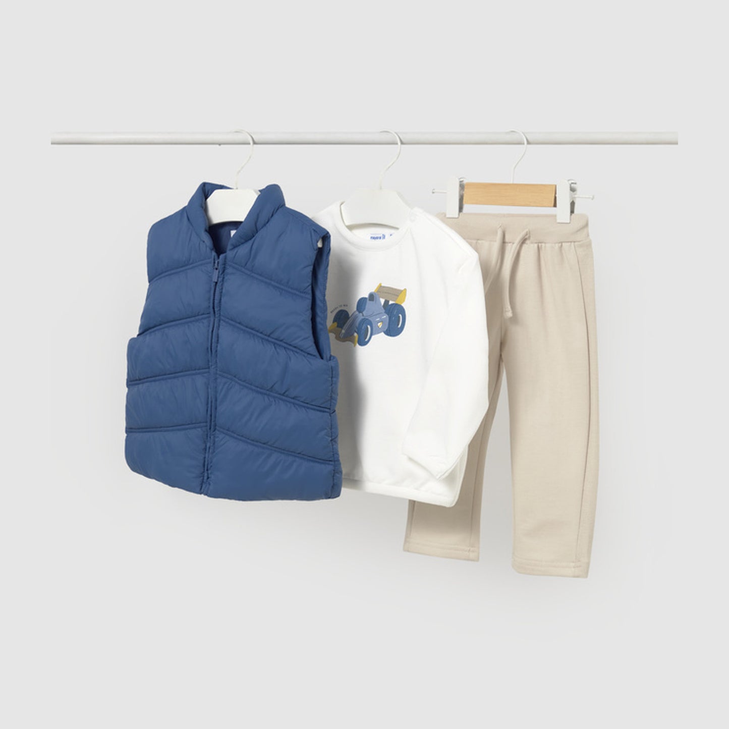 Mayoral Pullover Vest Pant Set Indigo 2687 – front