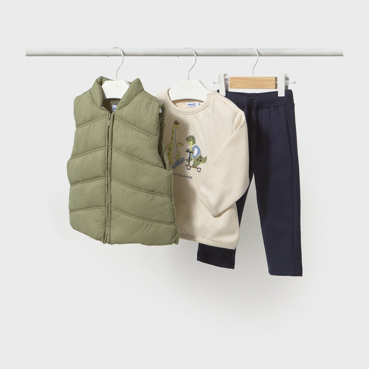 Mayoral Pullover Vest Pant Set Bayleaf 2687 – front