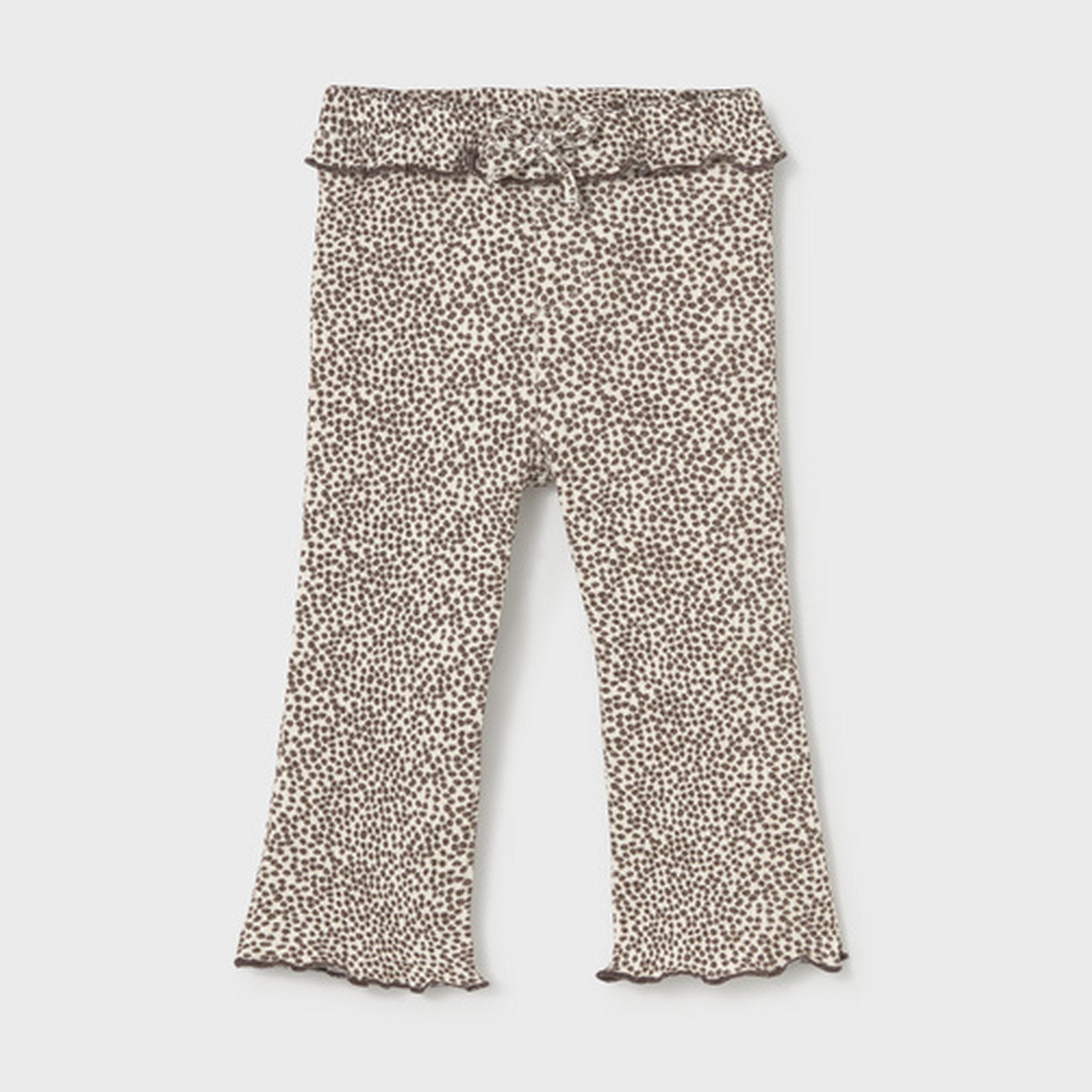 Mayoral Ribbed Flare Leggings Chocolate 2709 – front