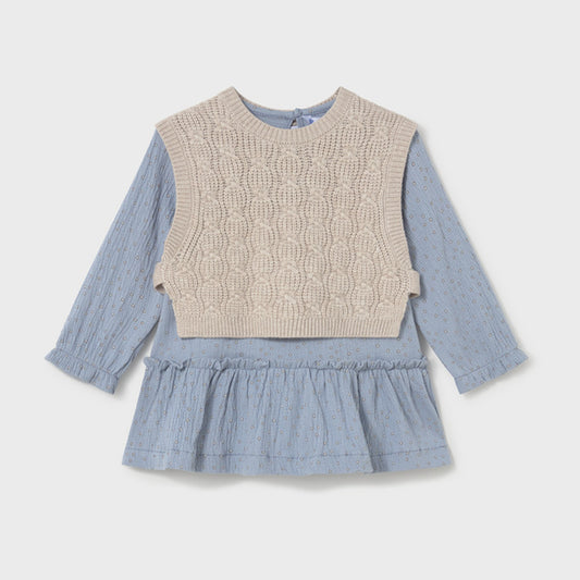 Mayoral Knitted Vest Dress Hummingbird 2943 – front