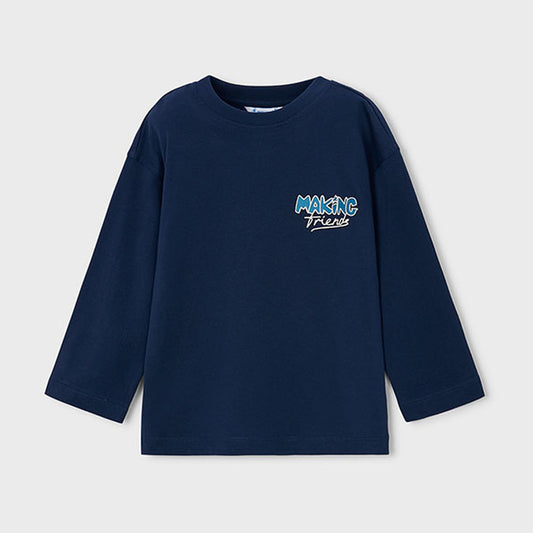 Mayoral L/s T-Shirt For Every One Blue 4025 – front