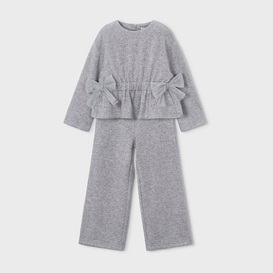 Mayoral Knit Pants Set Mix Gray 4530 – front