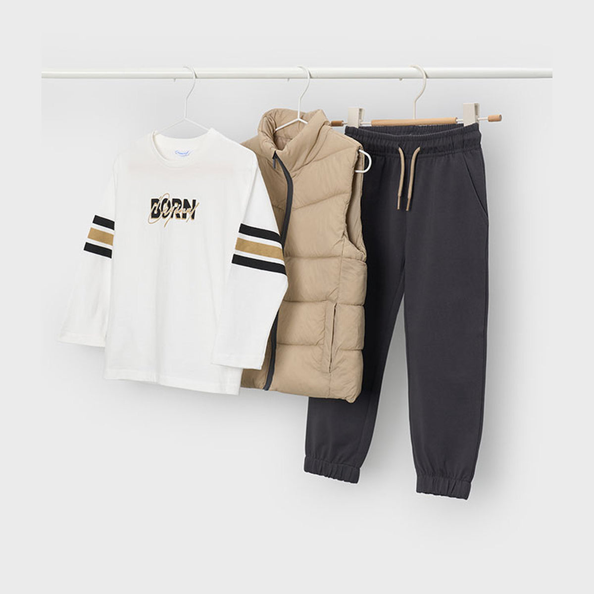 Mayoral Pant T-Shit Vest Set Dark 4609 – front