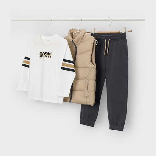 Mayoral Pant T-Shit Vest Set Dark 4609 – front