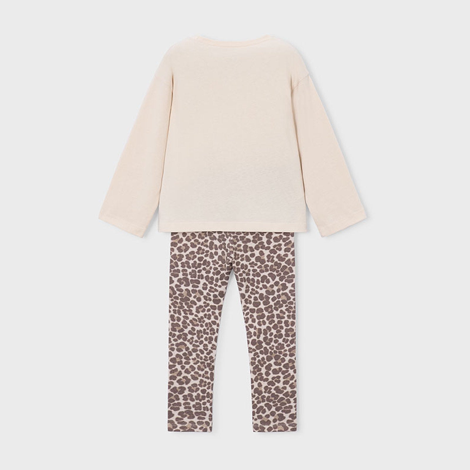 Mayoral Printed Knit Leggings Set Chestnut 4734 – back