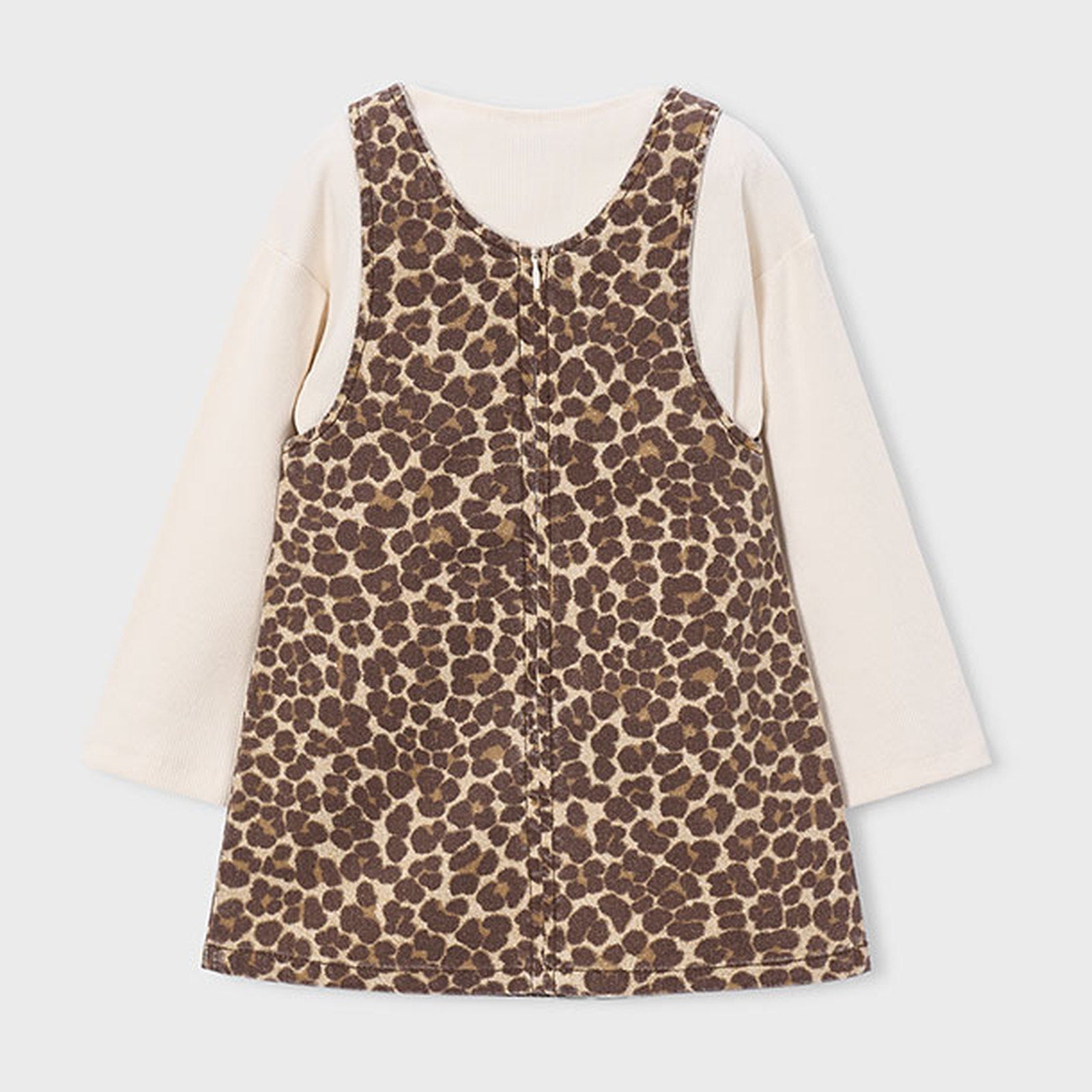 Mayoral Twill Pinafore Dress Chestnut 4918 – back