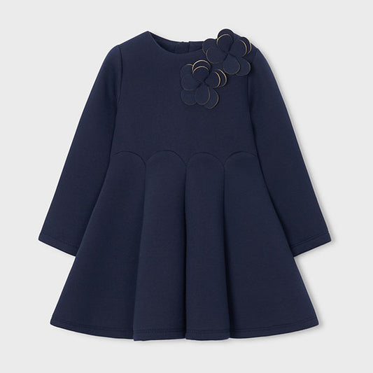 Mayoral Neoprene Dress Navy 4928 – front