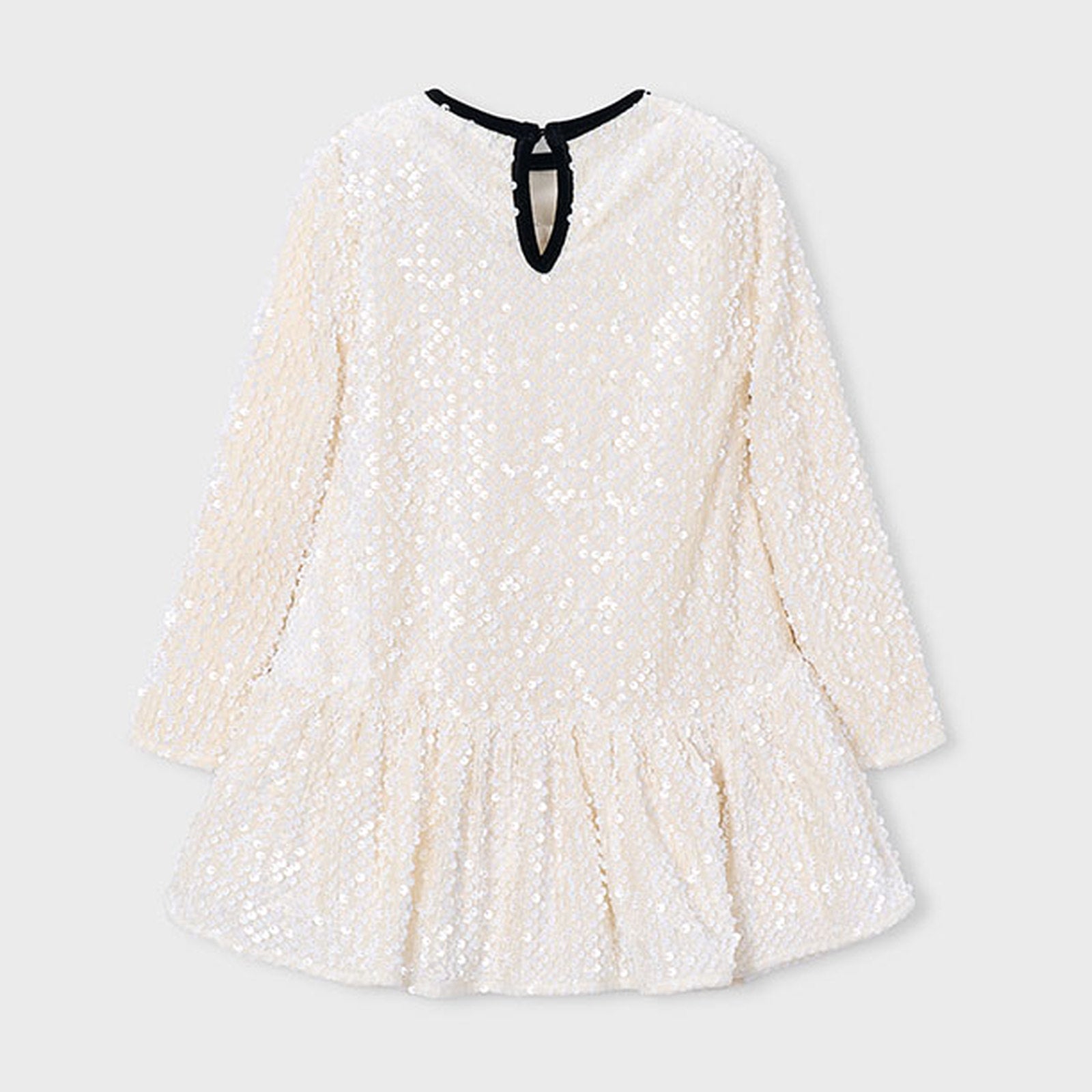 Mayoral Velvet Sequin Dress Soy 4931 – back