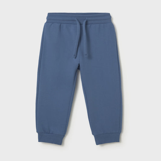 Mayoral Basic Cuffed Fleece Trousers Blue 704 – front